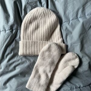 Aritzia Hat and Mitten set